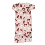 Sweet Bamboo Wild Horses Ruffle Gown - 