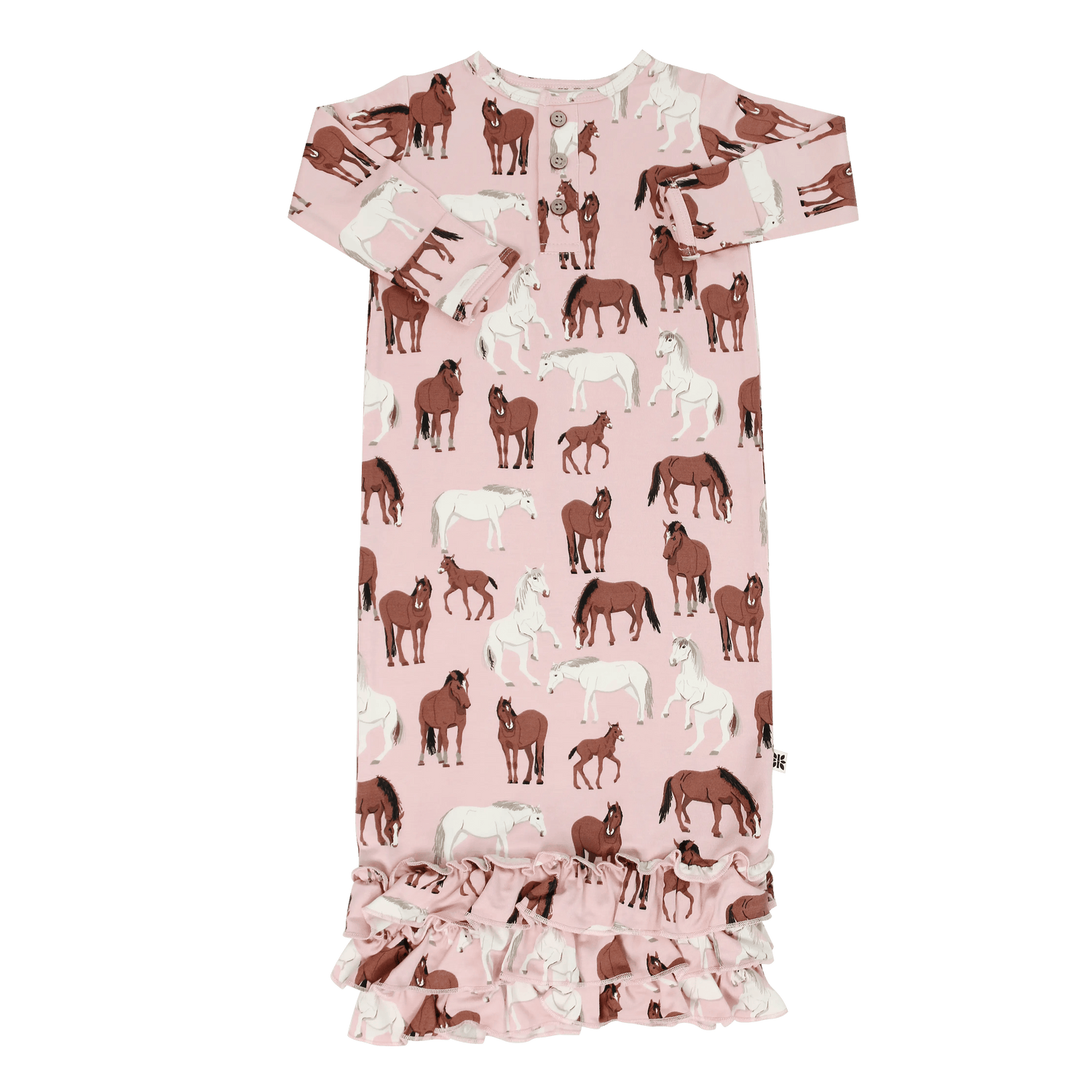 Sweet Bamboo Wild Horses Ruffle Gown - 
