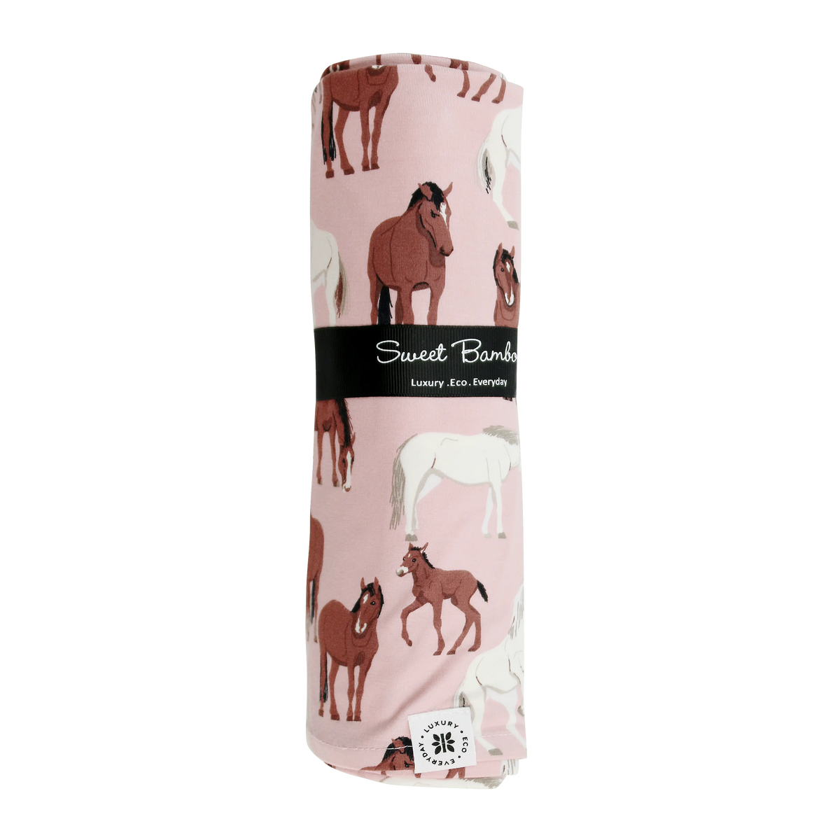 Wild Horses Swaddle Sweet Bamboo 