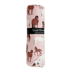 Wild Horses Swaddle Sweet Bamboo 