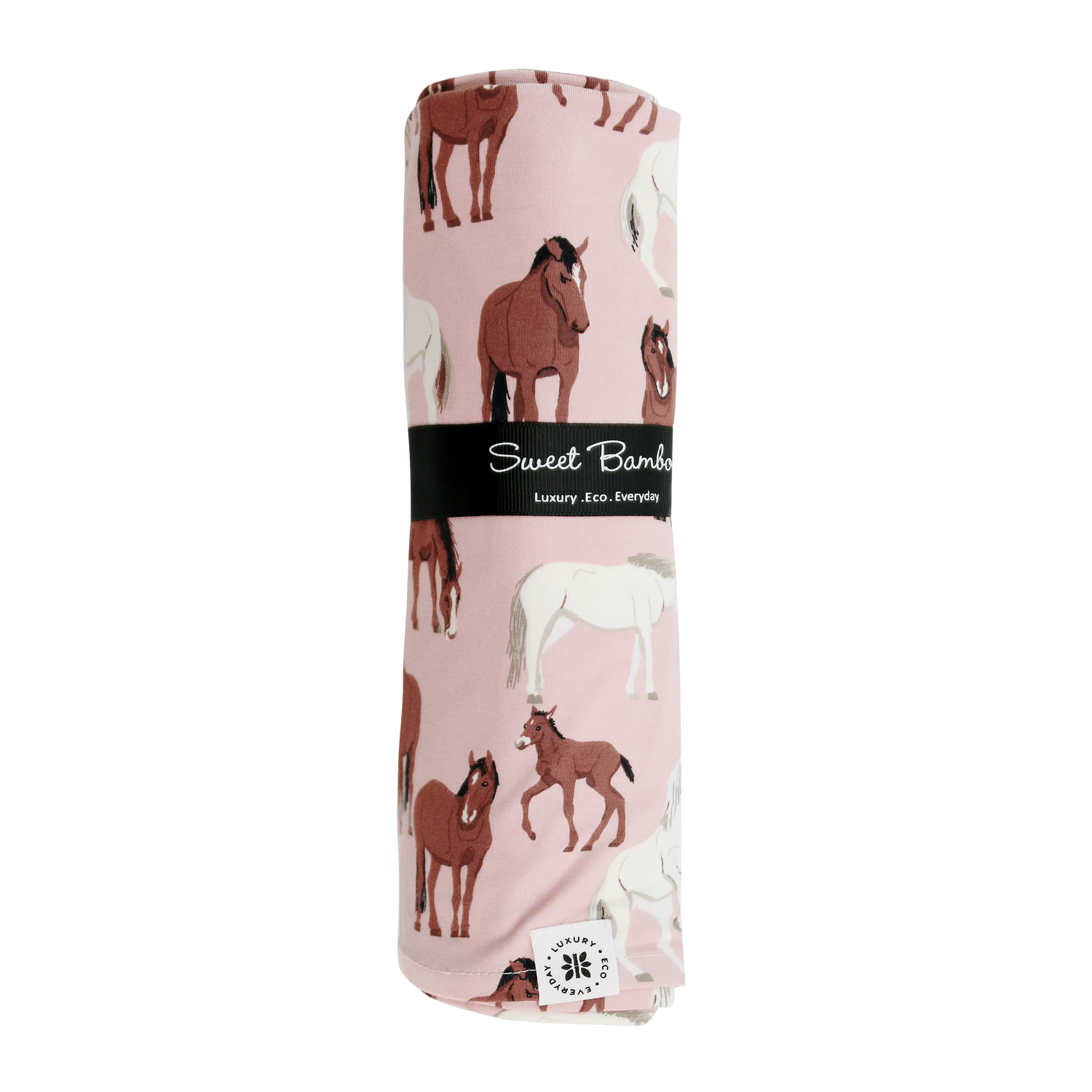 Wild Horses Swaddle Sweet Bamboo 