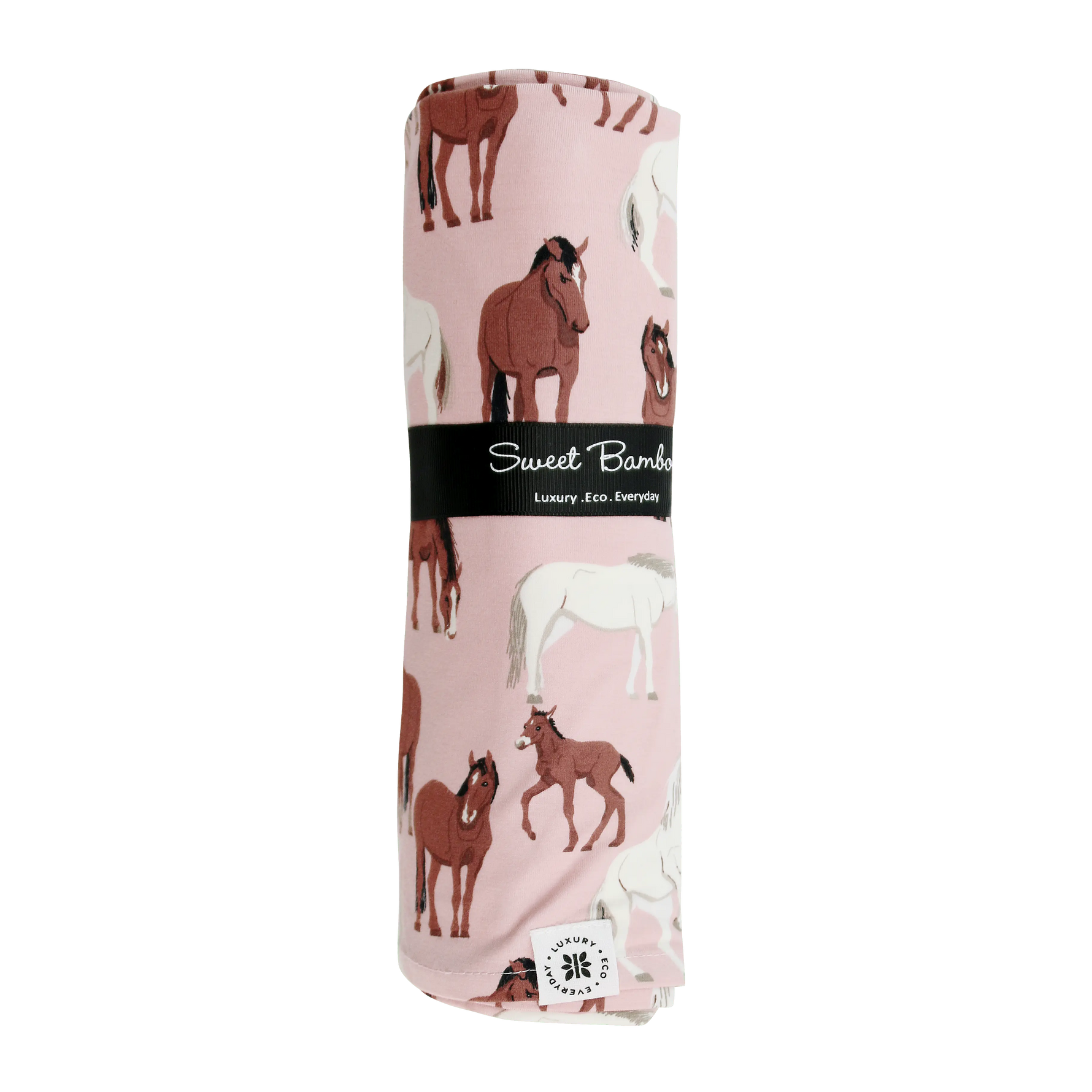 Wild Horses Swaddle Sweet Bamboo 