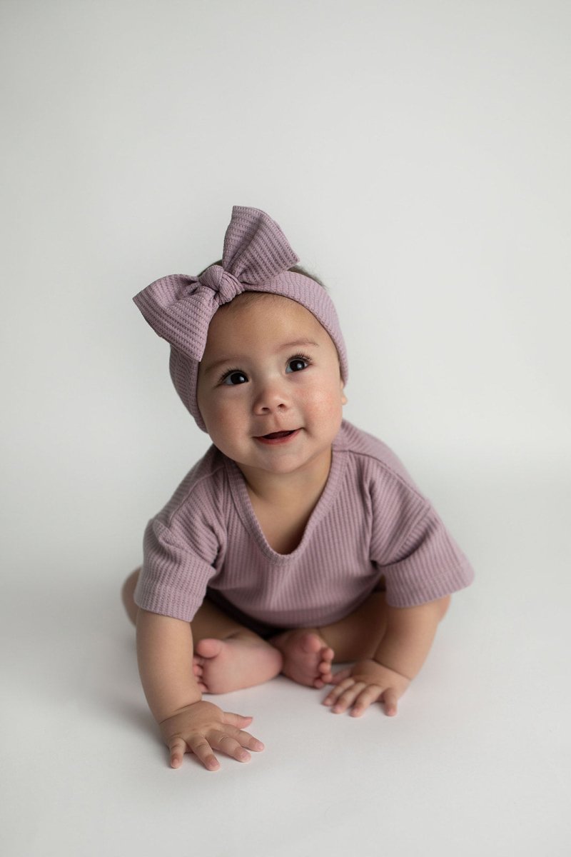 Three Little Tots Wild Orchid Waffle Headband - 
