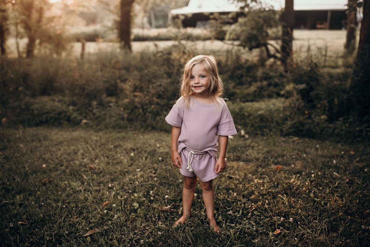 Three Little Tots Wild Orchid Waffle Set - 