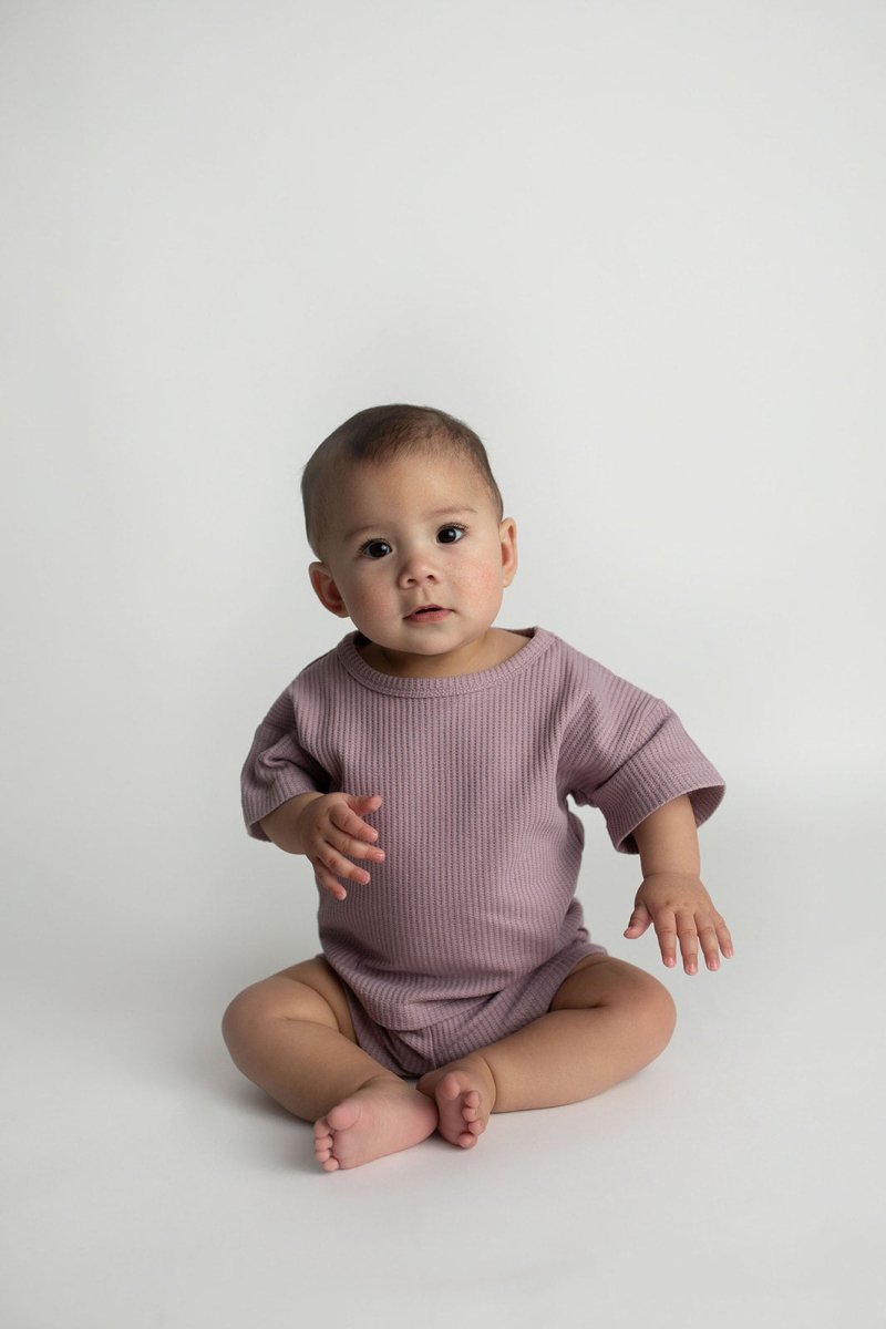 Three Little Tots Wild Orchid Waffle Set - 