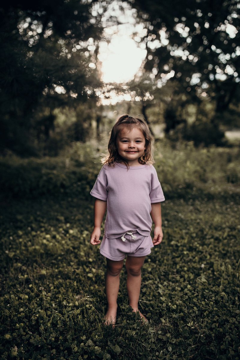 Three Little Tots Wild Orchid Waffle Set - 