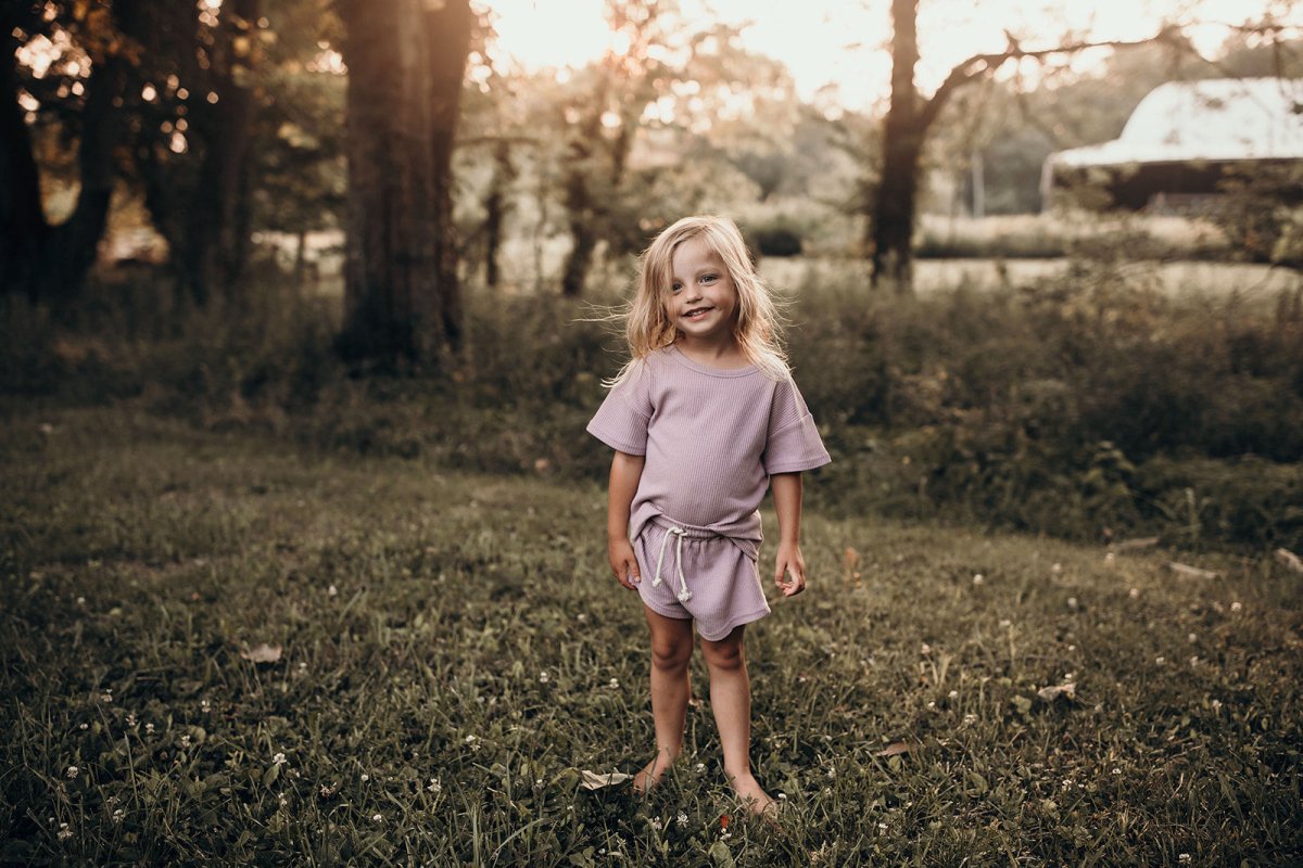 Three Little Tots Wild Orchid Waffle Set - 