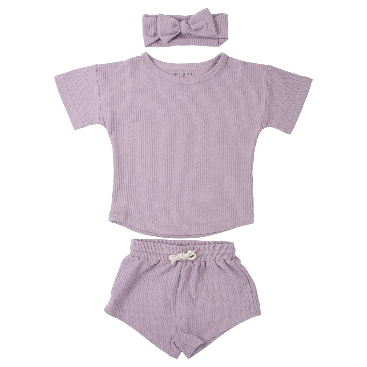 Three Little Tots Wild Orchid Waffle Set - 