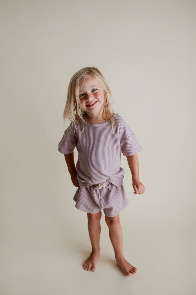 Three Little Tots Wild Orchid Waffle Set - 