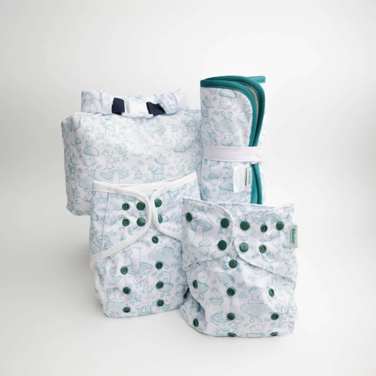 Nature: Essentials Pocket Cloth Diaper with Athletic Wicking Jersey, Grows with your Baby - Everetts Place Boutique - Pocket Diaper
