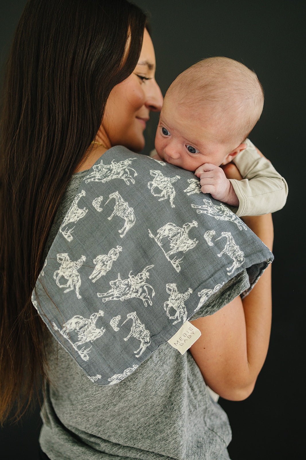 Mebie Baby Wild West Muslin Burp Cloth for Baby Soft Absorbent Accessory Mebie Baby - 