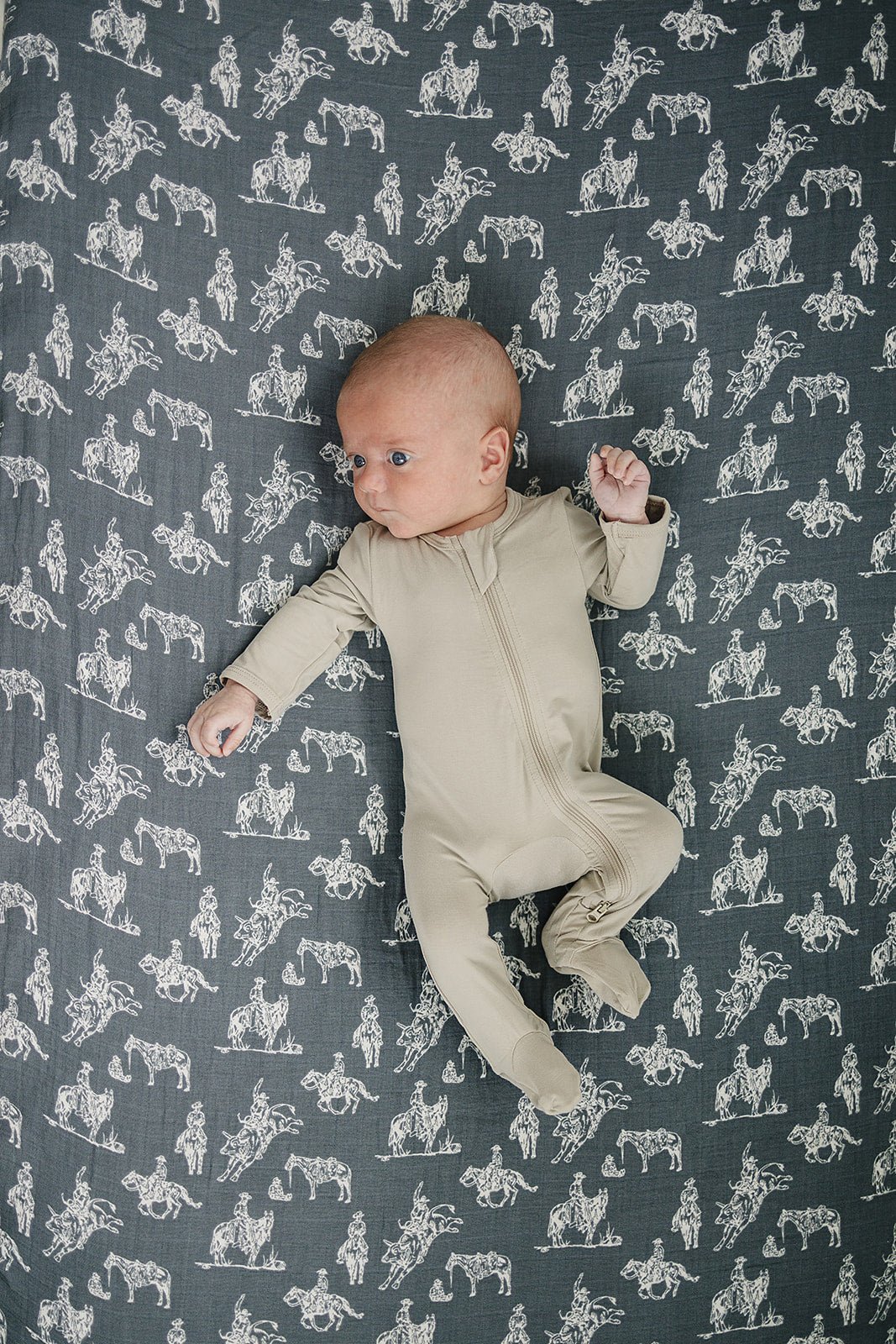 Mebie Baby Wild West Muslin Crib Sheet - 