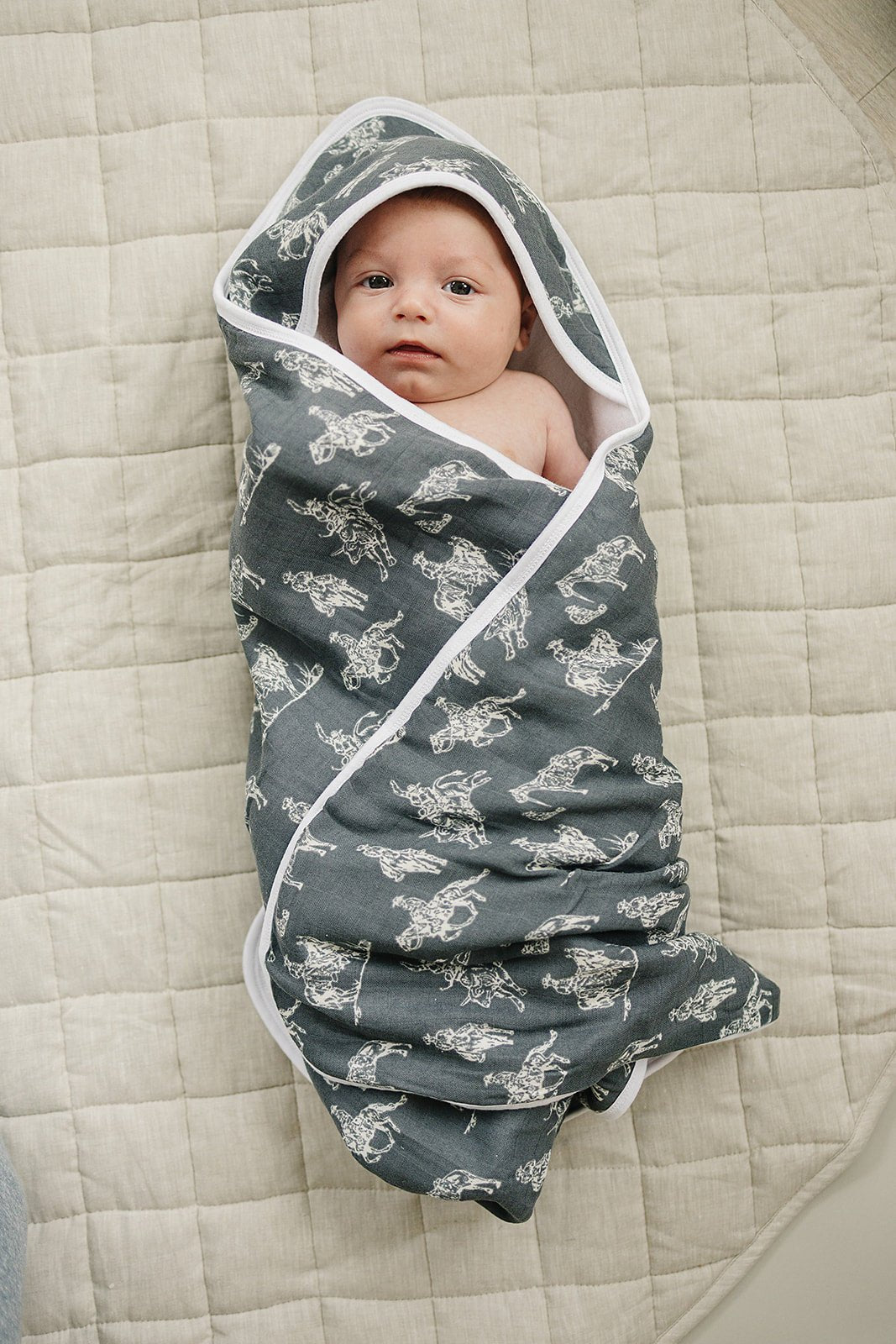 Mebie Baby Wild West Muslin Hooded Towel - 
