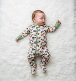 Bestaroo Wild Wheels Footie Baby Footed Pajamas With Easy Zip Change - 