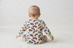 Bestaroo Wild Wheels Footie Baby Footed Pajamas With Easy Zip Change - 