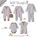 Tesa Babe Wild Wrangler/Blue Western Baby Boy Bamboo Zipper Romper - 