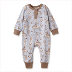 Tesa Babe Wild Wrangler/Blue Western Bamboo Henley Cowboy Romper - 