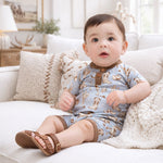 Tesa Babe Wild Wrangler/Blue Western Bamboo Shorty Romper for BoysEveretts Place