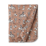 Tesa Babe Wild Wrangler/Brown Western Baby Boy Bamboo Stroller Blanket - 