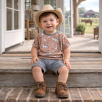 Tesa Babe Wild Wrangler/Brown Western Bamboo Cotton Boys' Short SetEveretts Place