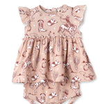 Tesa Babe Wild Wrangler/Pink Bamboo Cowgirl Western Skirted Bodysuit - 