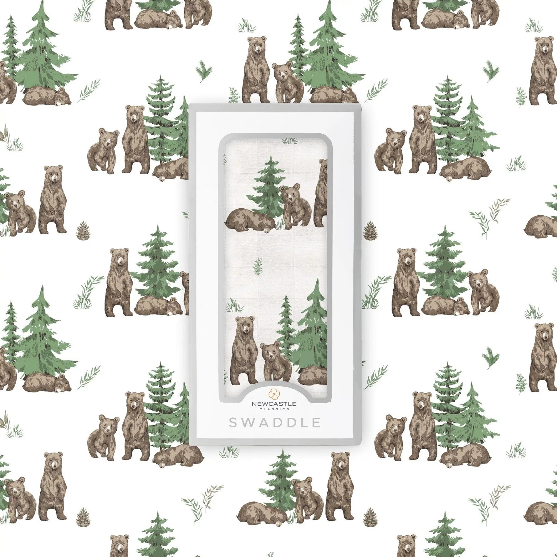 Newcastle Classics Wilderness Bear Bamboo Swaddle - 