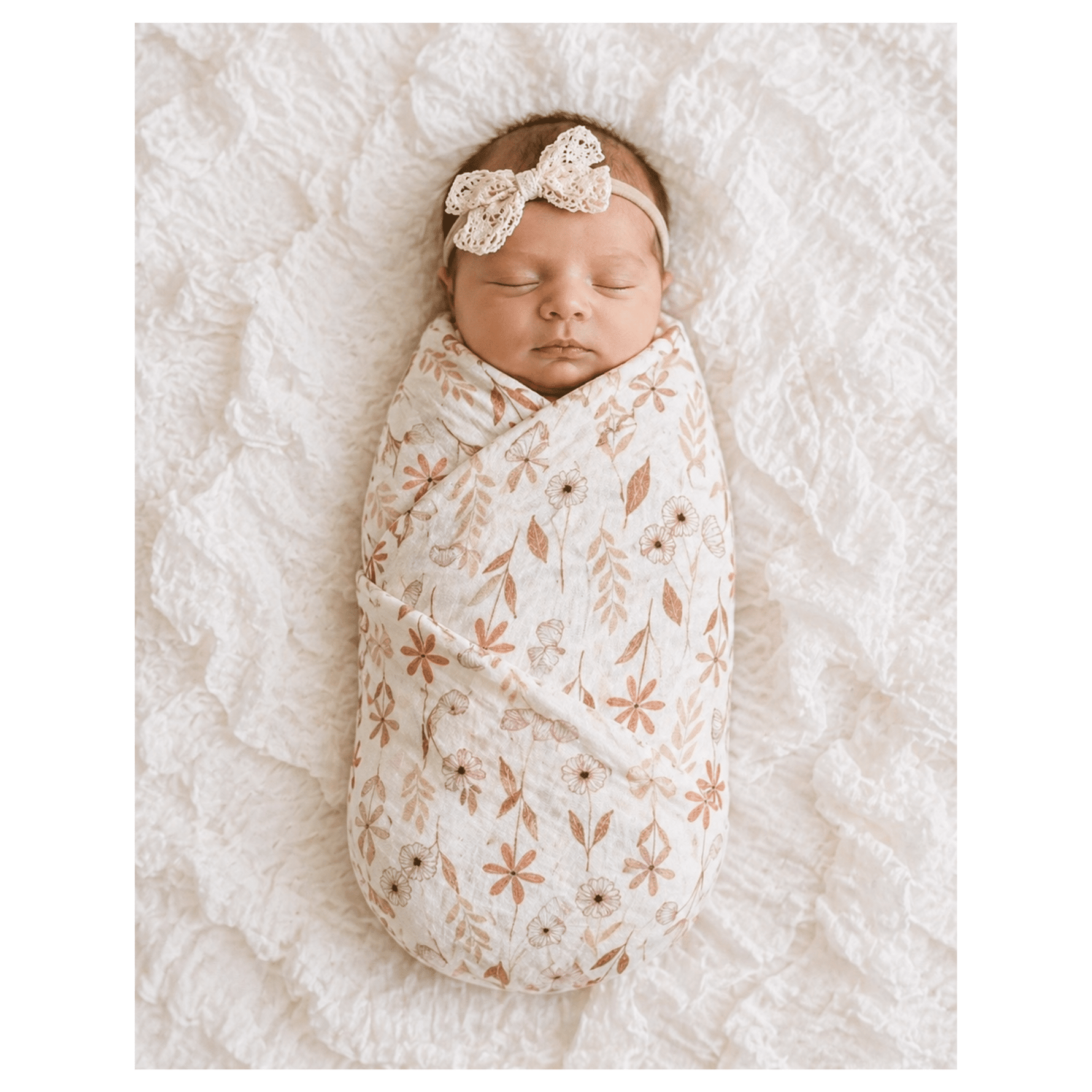 Harp Angel Boutique Wildflower Bamboo Baby Swaddle Blanket - Stretch Newborn Swaddle | Harp Angel Boutique