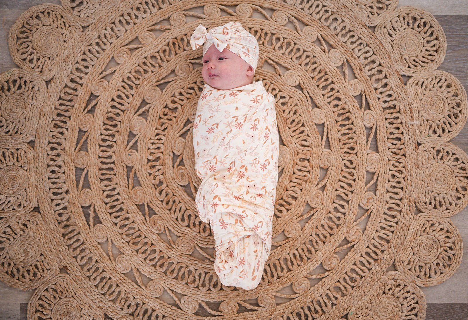 Harp Angel Boutique Wildflower Bamboo Baby Swaddle Blanket - Stretch Newborn Swaddle | Harp Angel Boutique
