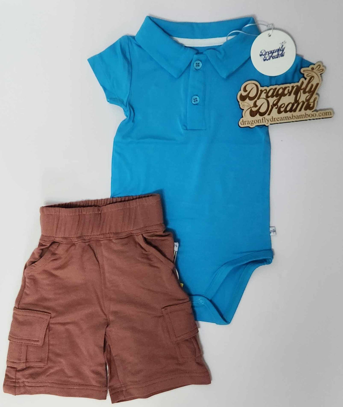 Dragonfly Dreams Bamboo Wildflower Dreams Coordinating Polo Bodysuit