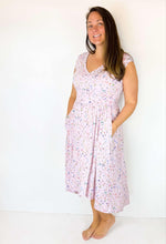 Dragonfly Dreams Bamboo Wildflower Garden Cap Sleeve Women's Hi - Low Dress