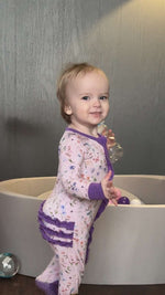 Dragonfly Dreams Bamboo Wildflower Garden Ruffle Convertible Zip - Up