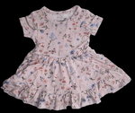 Dragonfly Dreams Bamboo Wildflower Garden Short Sleeve Twirl Dress with Bodysuit