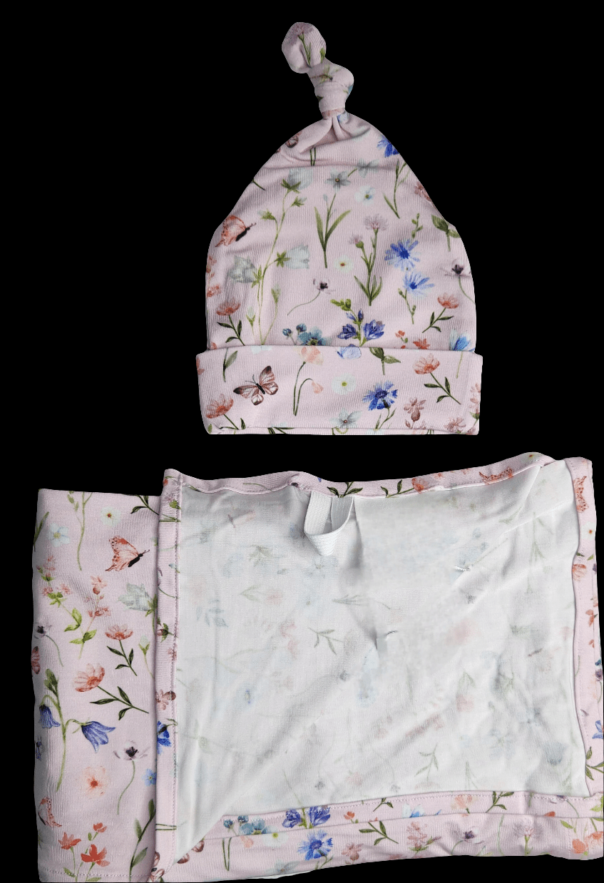 Dragonfly Dreams Bamboo Wildflower Garden Swaddle and Hat Set