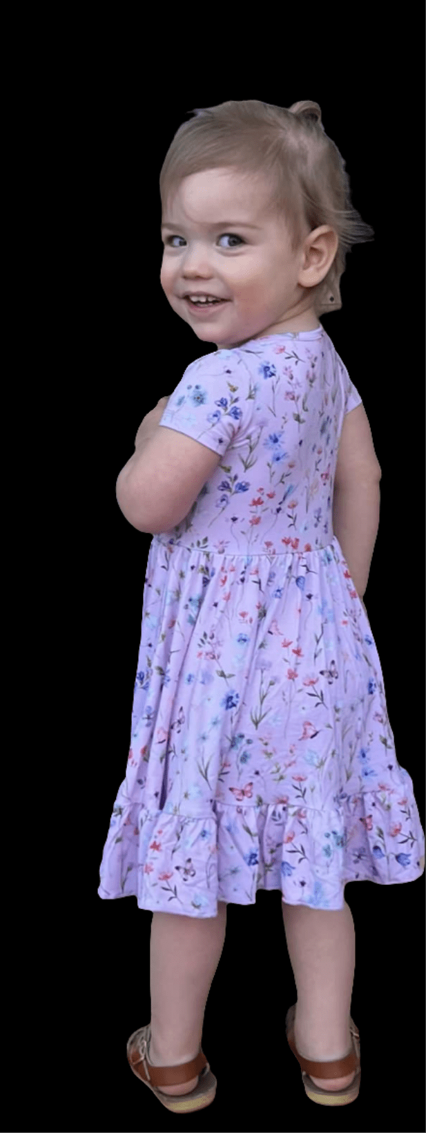 Dragonfly Dreams Bamboo Wildflower Garden Twirl Dress with Pockets & Shorts Set