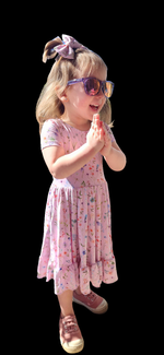 Dragonfly Dreams Bamboo Wildflower Garden Twirl Dress with Pockets & Shorts Set