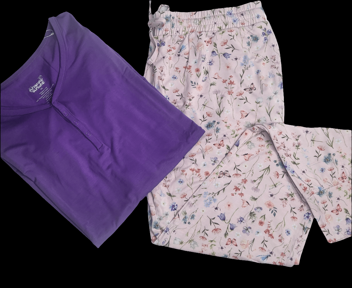 Dragonfly Dreams Bamboo Wildflower Garden Women's Pajamas