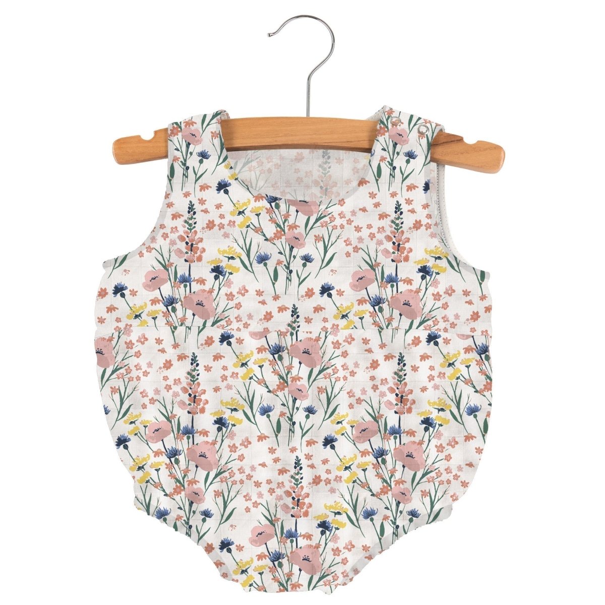 Newcastle Classics Wildflowers Bamboo Mini Bubble One Piece Baby Outfit for Delicate Skin - 