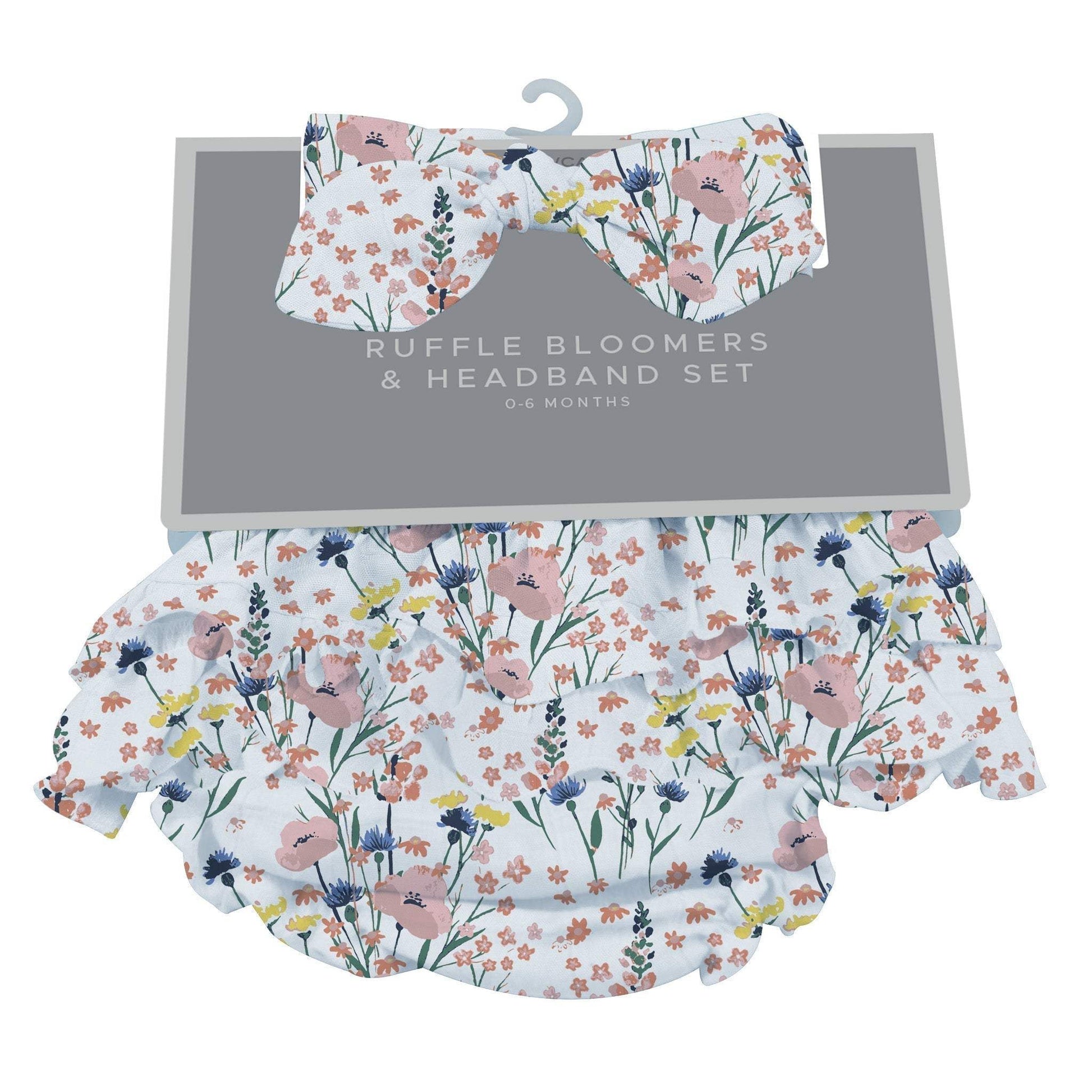 Wildflowers Ruffle Bloomers and Headband Set for Babies 0 to 12 Months 100 Percent Bamboo Newcastle Classics