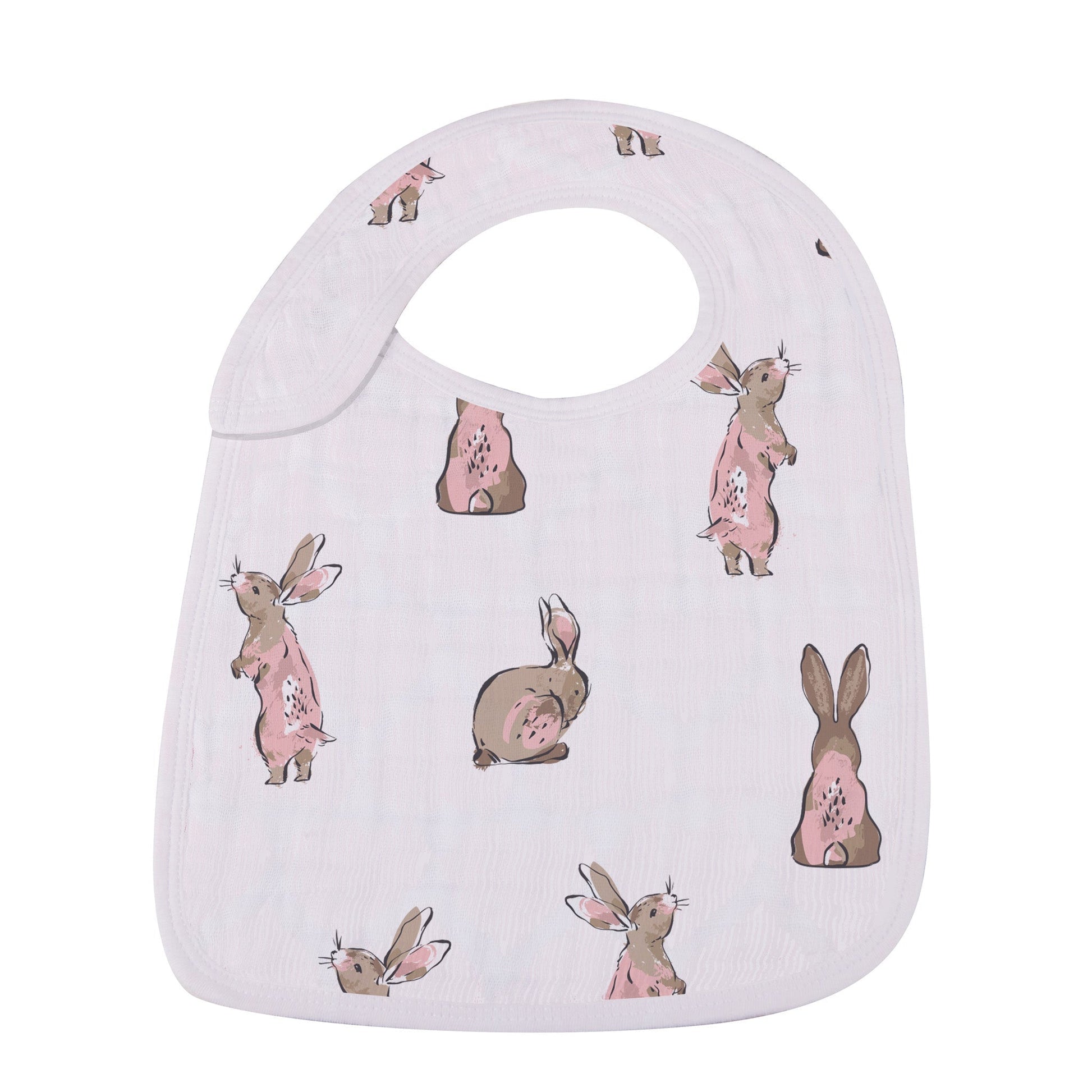 Wildflowers Snap Bibs Set of 3 Soft Bamboo Muslin Feeding and Teething Bibs Newcastle Classics