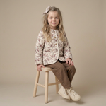 Organic Quilted Buttoned Jacket - Wildrose by Makemake Organics
