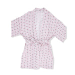 Angel Dear Winding Roses Stripe - Adult Kimono Mid Thigh Robe - 