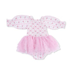 Angel Dear Winding Roses Stripe - Long Sleeve Smocked Bubble with Tutu - 