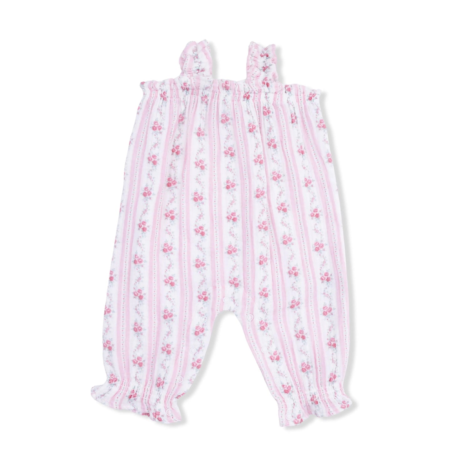 Angel Dear Winding Roses Stripe - Ruffly Strap Overall - 