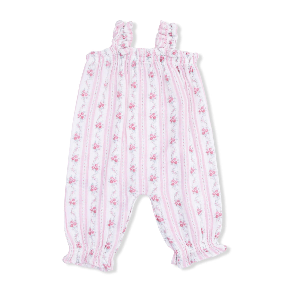 Angel Dear Winding Roses Stripe - Ruffly Strap Overall - 