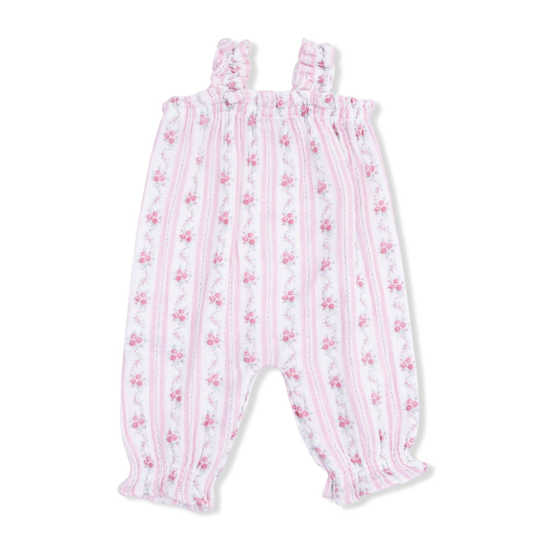 Angel Dear Winding Roses Stripe - Ruffly Strap Overall - 