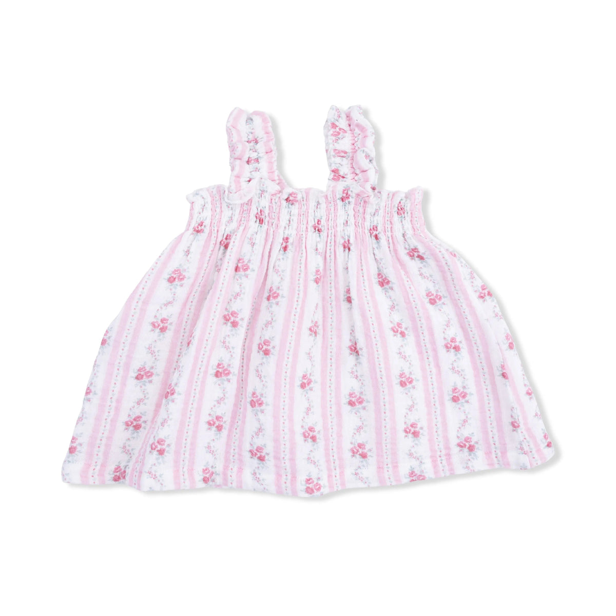 Angel Dear Winding Roses Stripe - Ruffly Strap Top and Bike Short - 