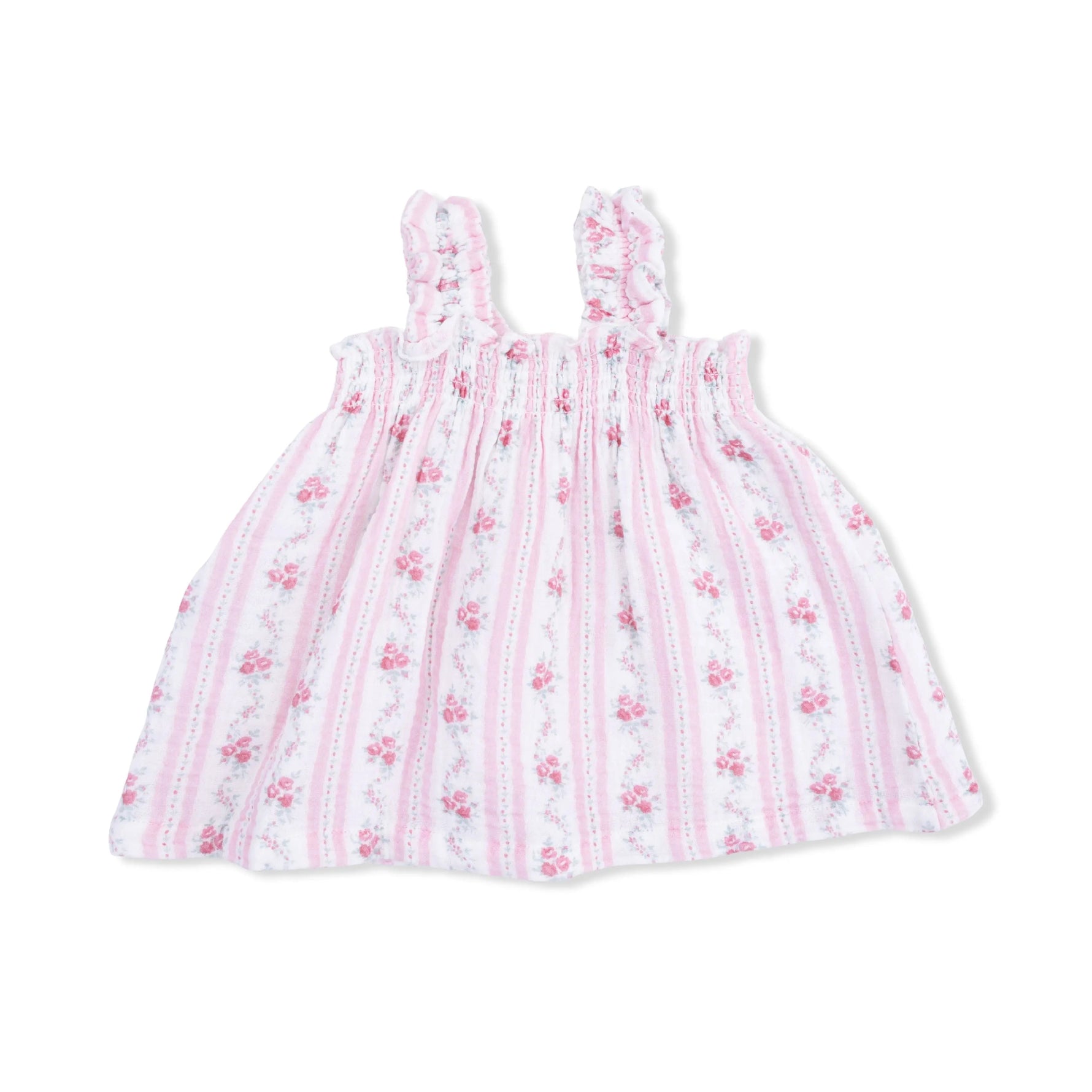 Angel Dear Winding Roses Stripe - Ruffly Strap Top and Bike Short - 