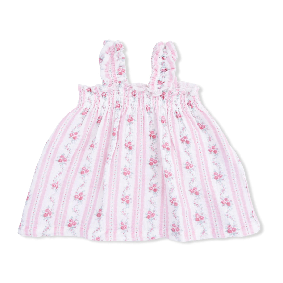 Angel Dear Winding Roses Stripe - Ruffly Strap Top and Bike Short - 