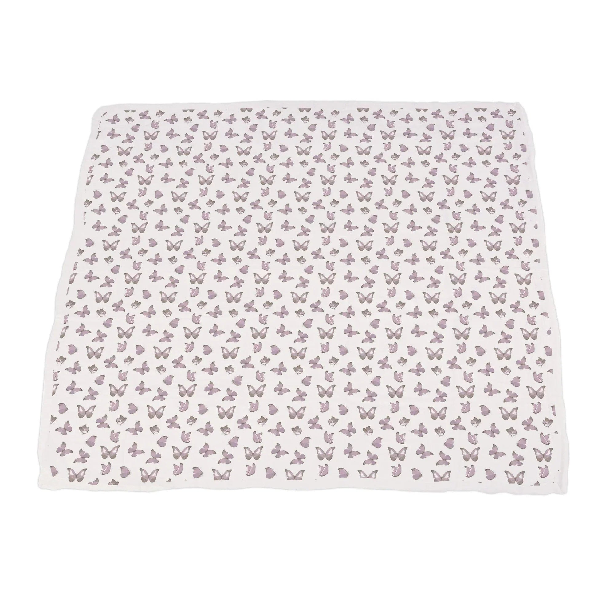 Winsome Butterflies and Orchid Lavender Cotton Newcastle Blanket for Kids 100 Percent Natural Muslin Soft Cozy and Breathable 47 Inch x 47 Inch Newcastle Classics