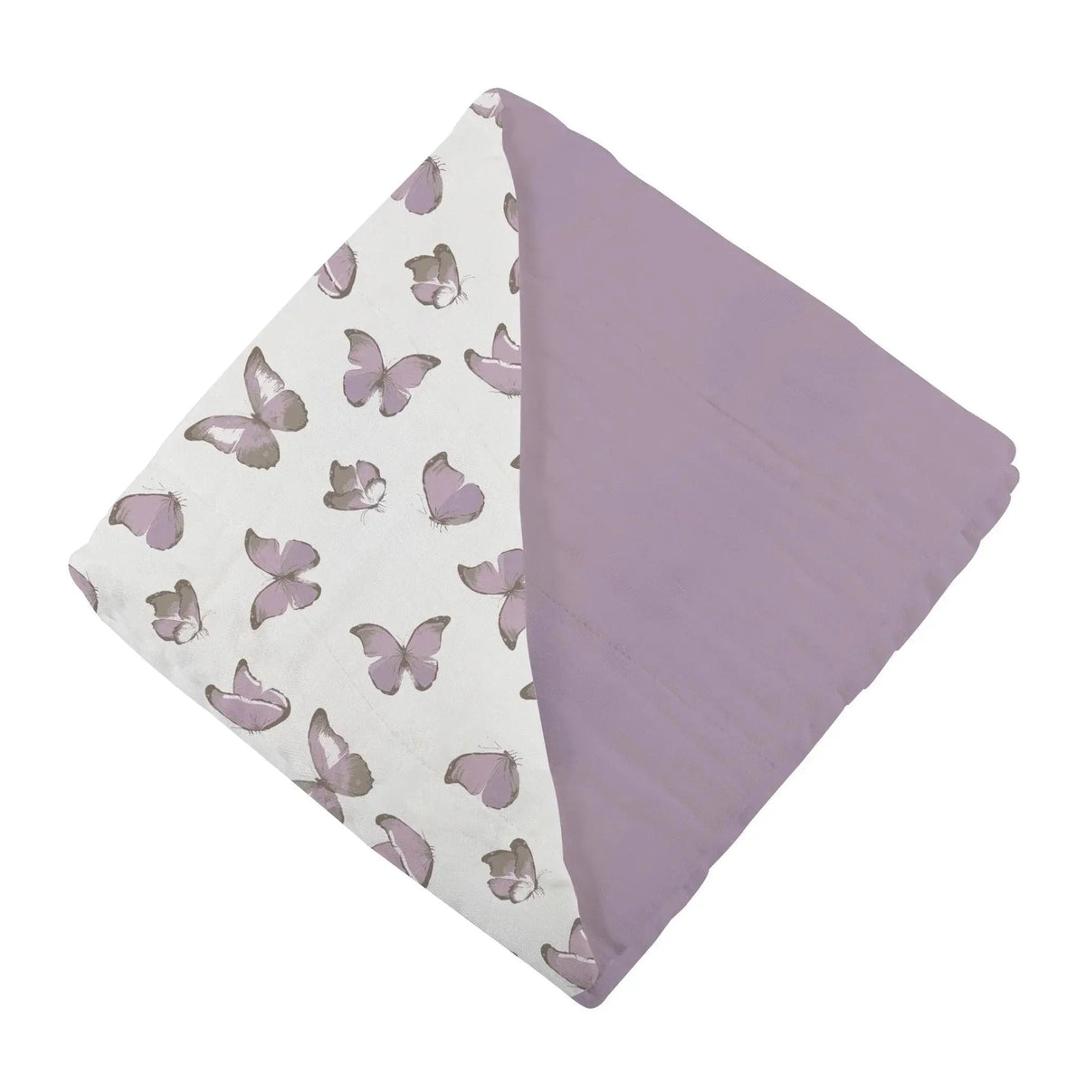 Newcastle Classics Winsome Butterflies and Orchid Lavender Cotton Newcastle Blanket - 